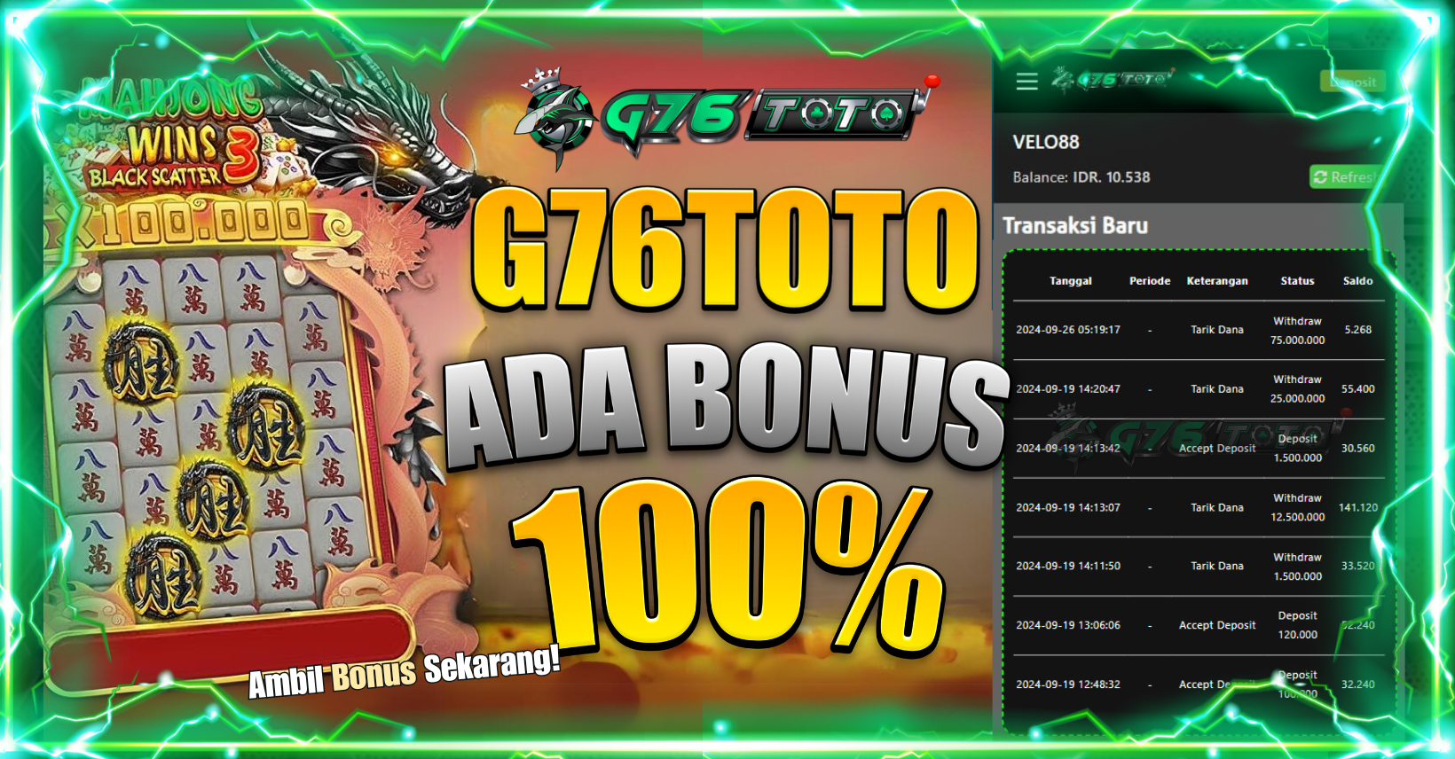 G76TOTO > Permainan Asik dan Menguntungkan